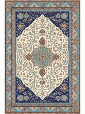 Tr Sola Klasik Desenli Jüt Taban Dokuma Halı, Salon, Oturma ve Yatak Odası Için, 120X180 cm