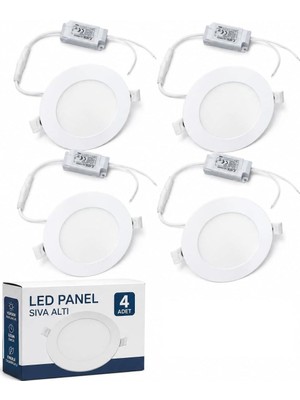 Tr Ct 5145 LED Panel Spot 6W 6400K Beyaz Işık Sıva Altı 4'lü Set