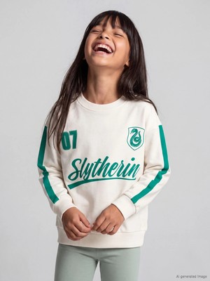 Lc Waikiki Yeni Sezon Ekru Harry Potter Baskılı Kız Çocuk Sweatshirt