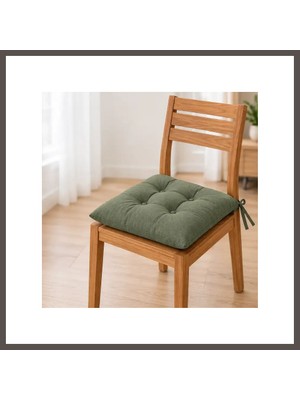 Nexora Living Bağcıklı Sandalye Minderi · 40 × 40 × 4 cm | Haki | Dış Mekân Nxrlvng