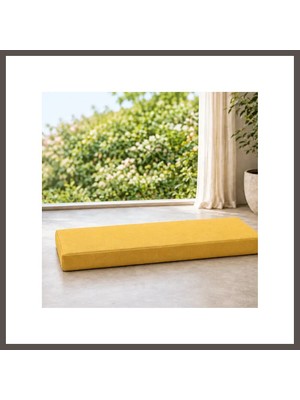 Nexora Living Dikdörtgen Blok Bank Minderi · 50 × 100 × 7 cm | Hardal | Dış Mekân Nxrlvng