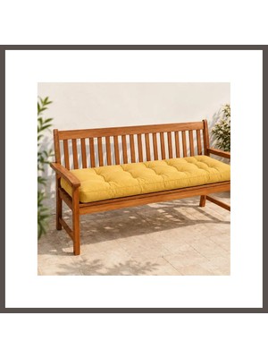 Nexora Living Kapitone Bank Minderi · 100 × 45 × 4 cm | Hardal | Iç Mekân Nxrlvng