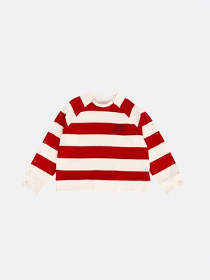 Lc Waikiki Yeni Sezon Kırmızı Kolay Giyilebilir Kız Çocuk Kalın Sweatshirt