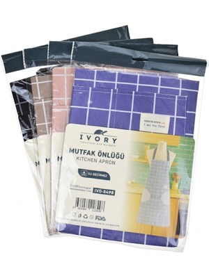 Ivory Su Geçirmez Desenli Mutfak Önlüğü IVO-8498 12'li Paket