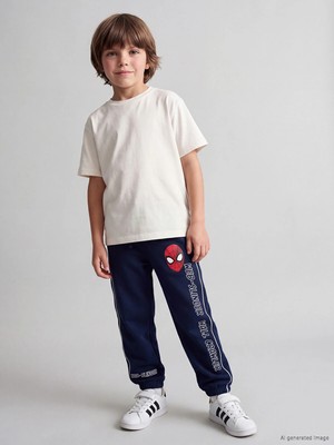 Lc Waikiki Yeni Sezon Lacivert Spider-Man Baskılı Erkek Çocuk Jogger Eşofman Altı