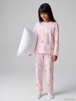 Lc Waikiki Yeni Sezon Pembe Baskılı Kız Çocuk Pijama Takım