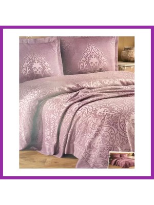 Bezos 3 Parça Yatak Örtüsü Seti Çift Kişilik Lüx Yatak Örtüsü Çeyizlik Yatak Odası Takımı Dekoratif Yatak Seti BEZ10
