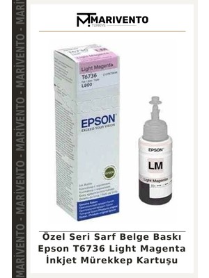 Özel Seri Sarf Belge Baskı Epson T6736 Light Magenta Inkjet Mürekkep Kartuşu