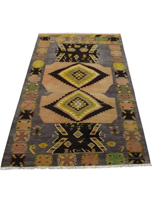 Kilim Antik El Dokuma Meşhed Iran Cerit Yörükleri Yün Kilim 2000 - Antika - Çok Renkli