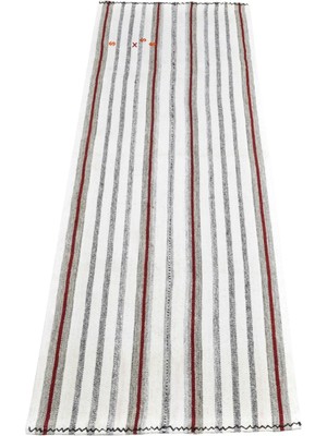 Kilim Antik El Dokuma Ak Pamuklu Yörük Yün Kilim 1994 - Yeni - Çok Renkli