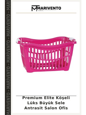 Premium Elite Köşeli Lüks Büyük Sele Antrasit Salon Ofis