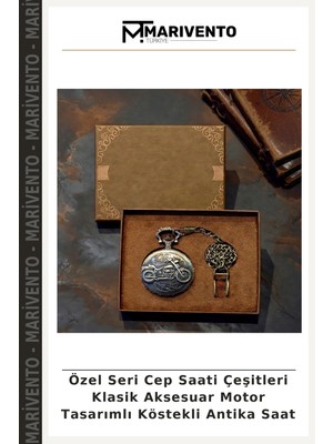 Özel Seri Cep Saati Çeşitleri Klasik Aksesuar Motor Tasarımlı Köstekli Antika Saat