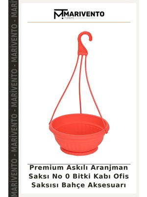 Premium Askılı Aranjman Saksı No 0 Bitki Kabı Ofis Saksısı Bahçe Aksesuarı