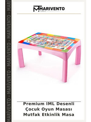 Premium Iml Desenli Çocuk Oyun Masası Mutfak Etkinlik Masa