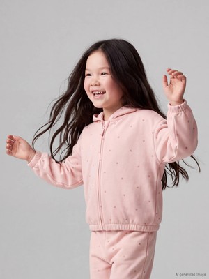 Lc Waikiki Yeni Sezon Pembe Kapüşonlu Kız Çocuk Sweatshirt