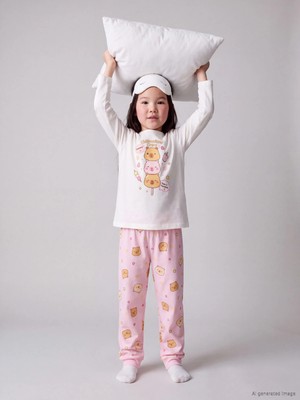 Lc Waikiki Yeni Sezon Ekru Kız Çocuk Pijama Takım