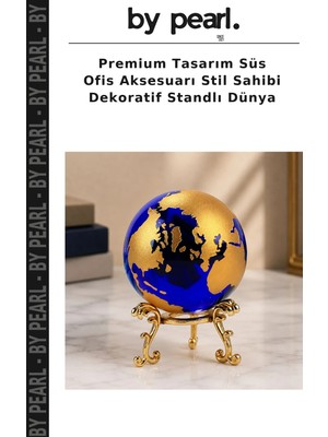 Premium Tasarım Süs Ofis Aksesuarı Stil Sahibi Dekoratif Standlı Dünya