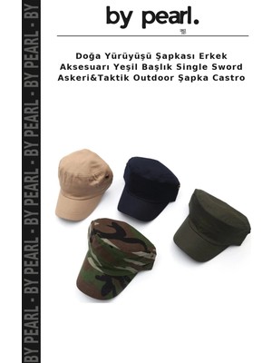 Doğa Yürüyüşü Şapkası Erkek Aksesuarı Yeşil Başlık Single Sword Askeri&taktik Outdoor Şapka Castro