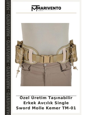 Özel Üretim Taşınabilir Erkek Avcılık Single Sword Molle Kemer Tm-01