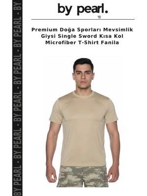 Premium Doğa Sporları Mevsimlik Giysi Single Sword Kısa Kol Microfiber T-Shirt Fanila