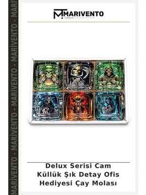 Delux Serisi Cam Küllük Şık Detay Ofis Hediyesi Çay Molası