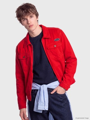 Lc Waikiki Yeni Sezon Kırmızı Relax Fit Erkek Jean Ceket