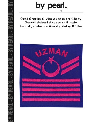 Özel Üretim Giyim Aksesuarı Görev Gereci Askeri Aksesuar Single Sword Jandarma Asayiş Nakış Rütbe
