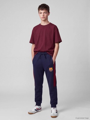 Lc Waikiki Yeni Sezon Lacivert Fc Barcelona Erkek Çocuk Jogger Eşofman Altı