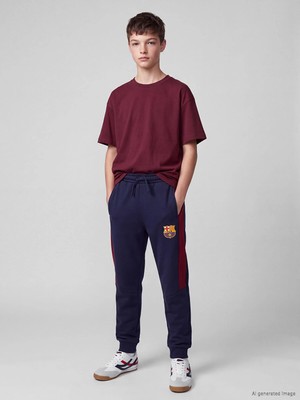 Lc Waikiki Yeni Sezon Lacivert Fc Barcelona Erkek Çocuk Jogger Eşofman Altı