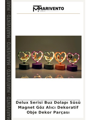 Delux Serisi Buz Dolapı Süsü Magnet Göz Alıcı Dekoratif Obje Dekor Parçası