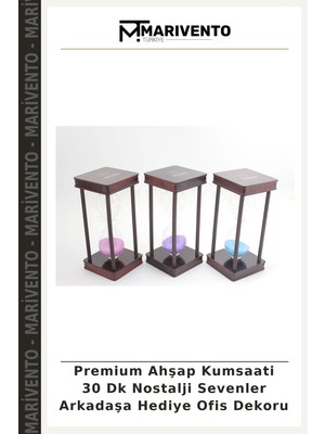 Premium Ahşap Kumsaati 30 Dk Nostalji Sevenler Arkadaşa Hediye Ofis Dekoru