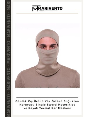 Günlük Kış Ürünü Yüz Örtüsü Soğuktan Koruyucu Single Sword Motosiklet ve Kayak Termal Kar Maskesi
