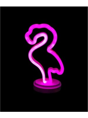 Ttt Ers Neon Işıklı Flamingo Yazılı Masa Gece Lambası