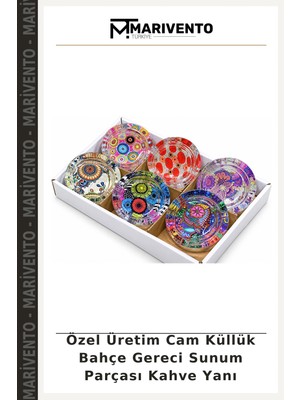 Özel Üretim Cam Küllük Bahçe Gereci Sunum Parçası Kahve Yanı