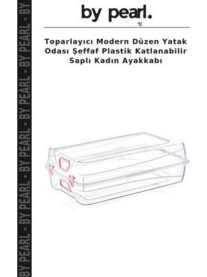 Toparlayıcı Modern Düzen Yatak Odası Şeffaf Plastik Katlanabilir Saplı Kadın Ayakkabı