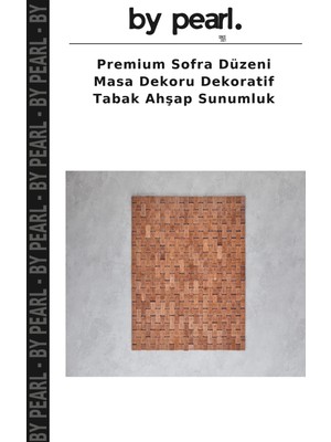 Premium Sofra Düzeni Masa Dekoru Dekoratif Tabak Ahşap Sunumluk