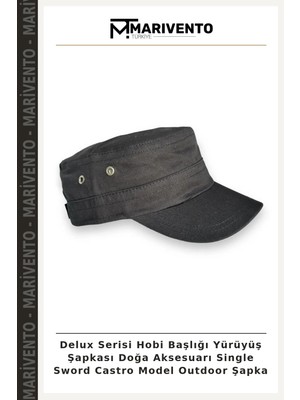 Delux Serisi Hobi Başlığı Yürüyüş Şapkası Doğa Aksesuarı Single Sword Castro Model Outdoor Şapka