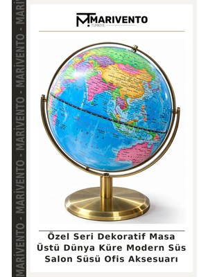 Özel Seri Dekoratif Masa Üstü Dünya Küre Modern Süs Salon Süsü Ofis Aksesuarı