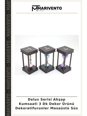 Delux Serisi Ahşap Kumsaati 3 Dk Dekor Ürünü Dekoratifurunler Masaüstü Süs