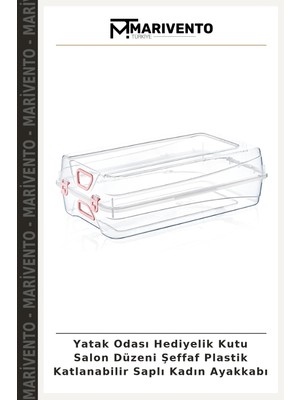 Yatak Odası Hediyelik Kutu Salon Düzeni Şeffaf Plastik Katlanabilir Saplı Kadın Ayakkabı