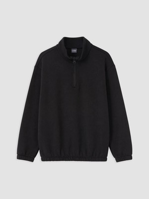 Lc Waikiki Yeni Sezon Siyah Dik Yaka Kız Çocuk Kalın Sweatshirt