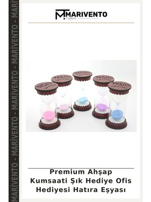 Premium Ahşap Kumsaati Şık Hediye Ofis Hediyesi Hatıra Eşyası