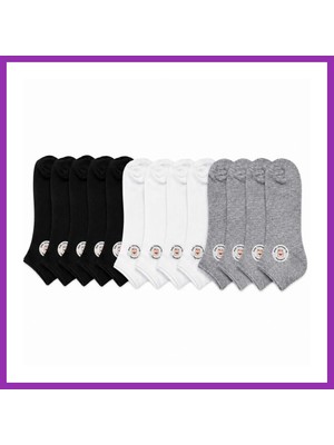 Salmore Unisex Dikişsiz Kısa Konç 12'li Patik Çorap, %85 Pamuklu Geri Dönüştürülmüş Iplik, Parfümlü, Siyah Beyaz Gri, Yumuşak Nefes Alan Günlük Spor Çorabı · Beden: 39-44 · Renk: Çok Renkli 12 Li Bty