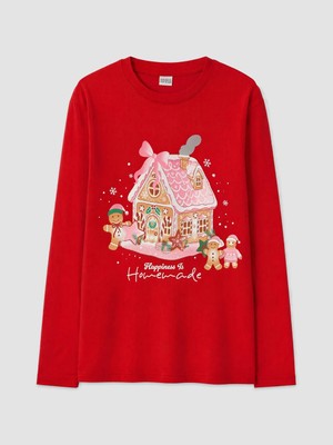 Lc Waikiki Yeni Sezon Kırmızı Yılbaşı Temalı Kız Çocuk Pijama Takımı