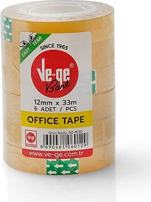Happy Trend 12MMX33M Offıce Tape 6lı Kule