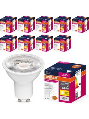 Happy Trend LED Value PAR16 GU10 6.9W (80W Eşdeğeri) 3000K Sıcak Beyaz, 575 Lm, 36° Spot, Crı≥80, Cam Gövde – 10'lu Paket