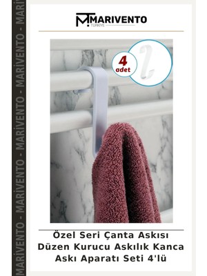 Özel Seri Çanta Askısı Düzen Kurucu Askılık Kanca Askı Aparatı Seti 4'lü