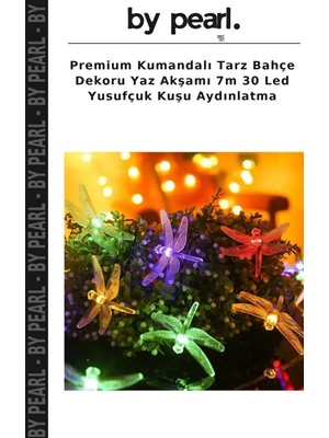 Premium Kumandalı Tarz Bahçe Dekoru Yaz Akşamı 7m 30 LED Yusufçuk Kuşu Aydınlatma