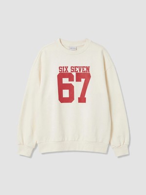 Lc Waikiki Yeni Sezon Ekru Baskılı Kız Çocuk Sweatshirt