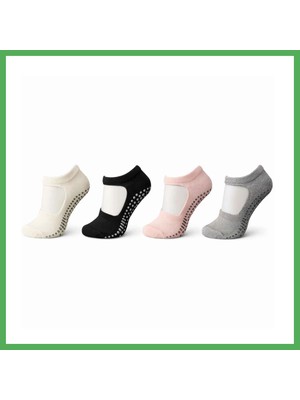 Astraltech Kaymaz Taban Yoga ve Pilates Çorabı 4'lü Kadın, Silikon Tabanlı Nefes Alabilir Bilek Bantlı Çorap, Ev Yoga Pilates Trambolin Umre Için, 4 Renk · Beden: 36-40 · Renk: Çok Renkli 4 Lü Bezoss